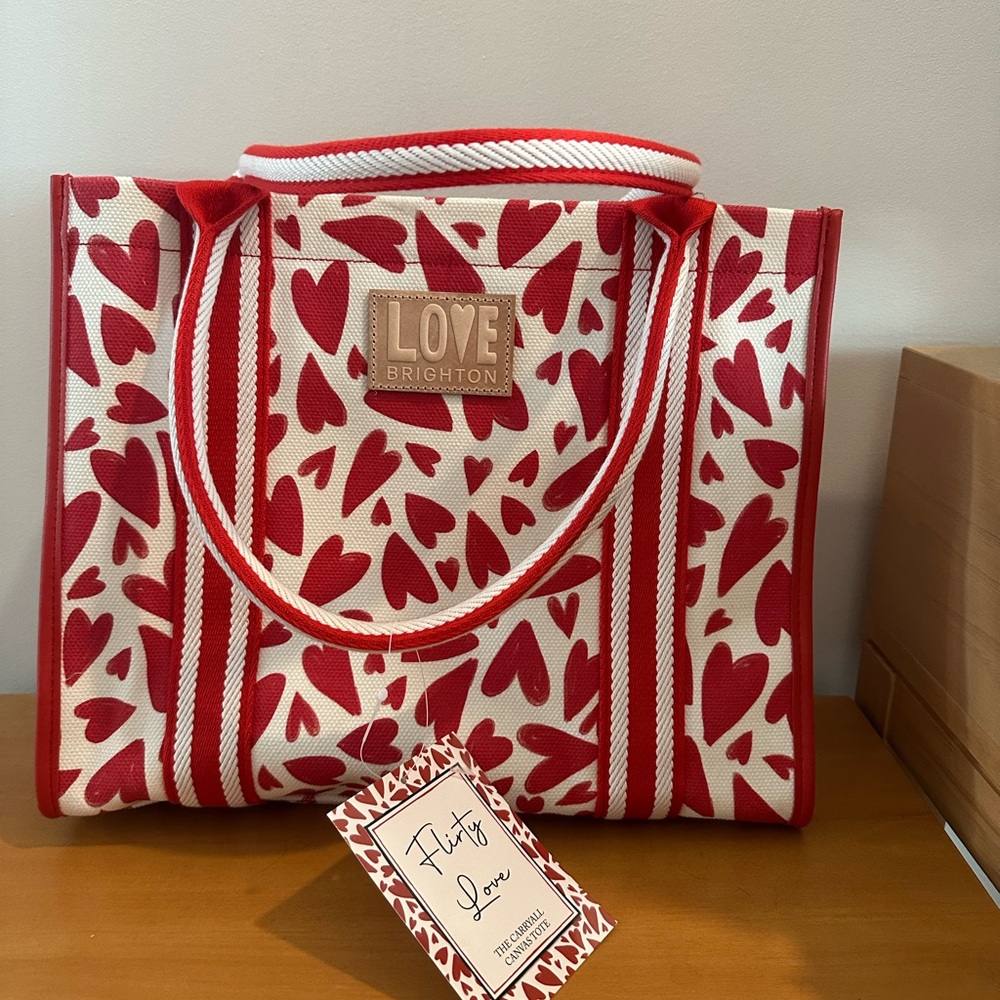 Brighton Love Tote with Red Hearts